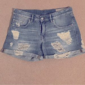 All Saints Ripped Jean Shorts size 27